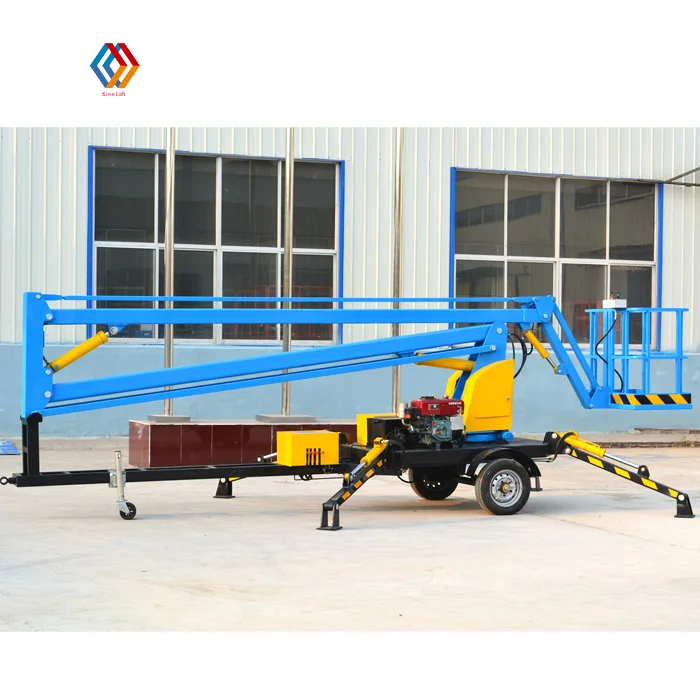 Arm Boom Lift Folding Work Platform With Battery Power