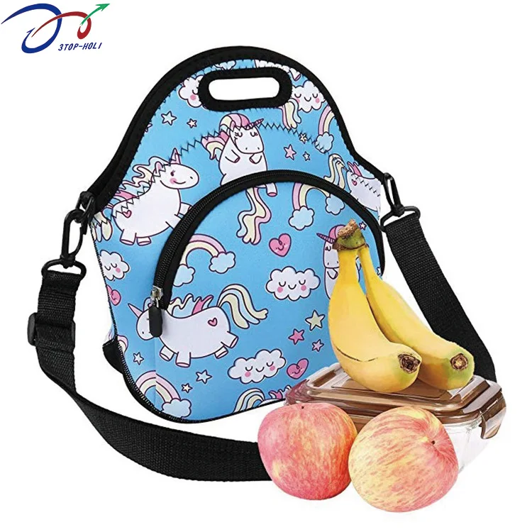 Wholesale custom printed reusable outdoor thermal picnic neoprene cooler lunch tote bag