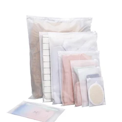 Recycled Plastic Pouch Bags Wholesale Black Matte Ziplock Packaging Zipper Bag For T Shirt Swimwear Custom Zip lock Bag