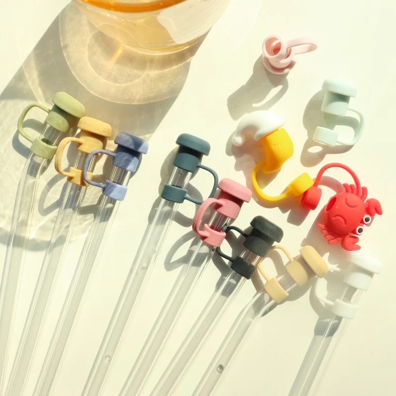 Custom  Private  design Silicone Straw topper For 30 & 40 Oz Cup Tumbler Accessories silicone drinking Straw Tip Cover Cap