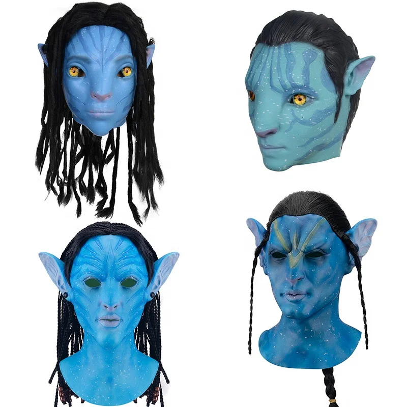 Movie Cosplay Latex Mask Halloween Masquerade party full head mask realistic Avatar mask