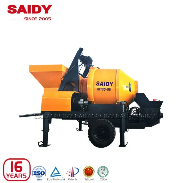  SAIDY 30 куб. М/ч мобильный дизельный бетоносмеситель и насосный смесительный