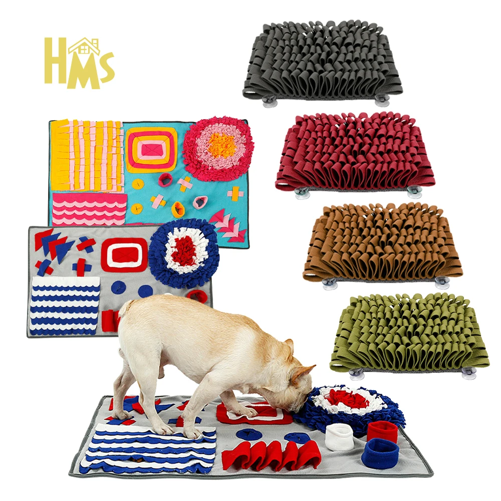  HMS custimise soft dog webbing flower snuffl mat pet sniffing pads wooly training snuffle Feeding 2021 for dogs