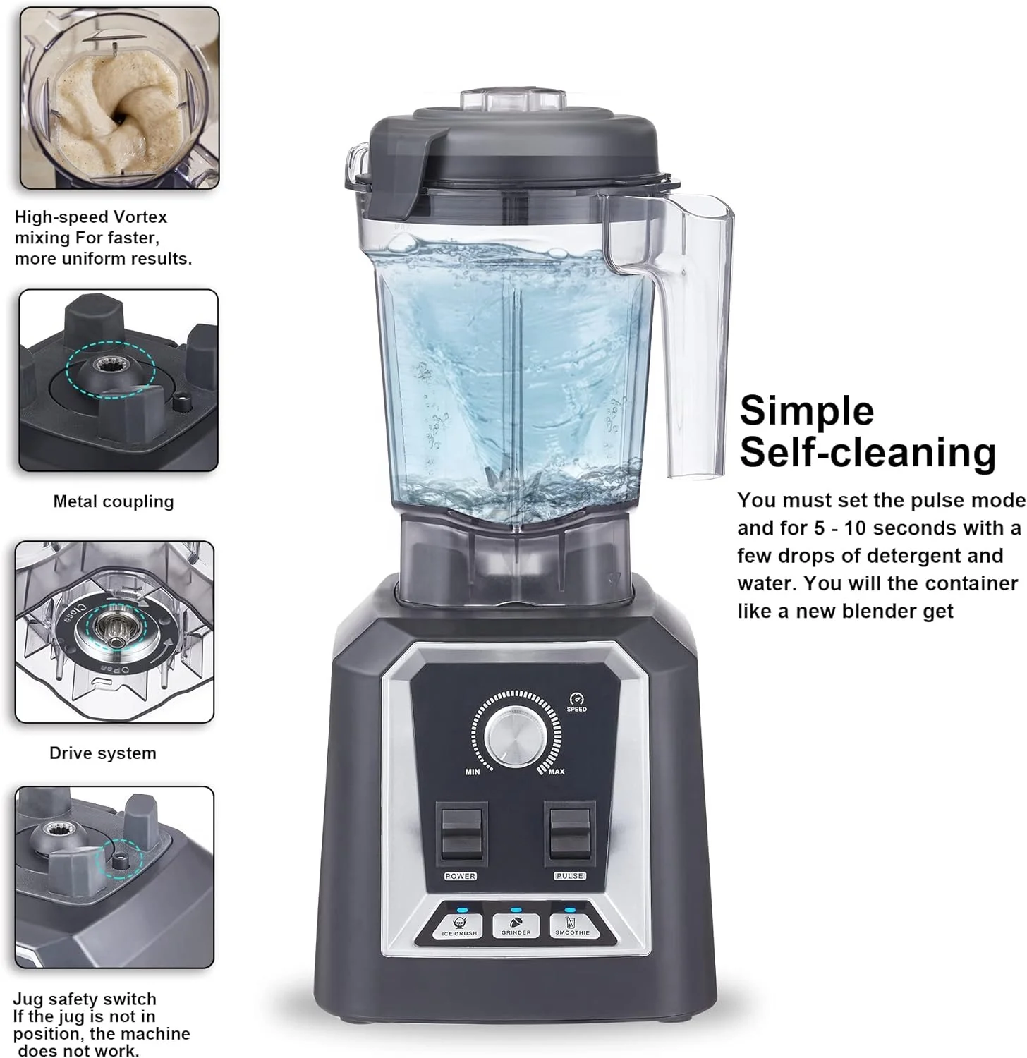 wholesale commercial blender licuadora industrial milkshake juice machines ice smoothies maker powerful food grinder blender