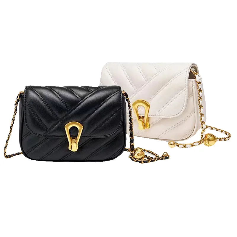 New Latest Design Ladies Handbag Solid Genuine Leather Luxury Dubai Handbags