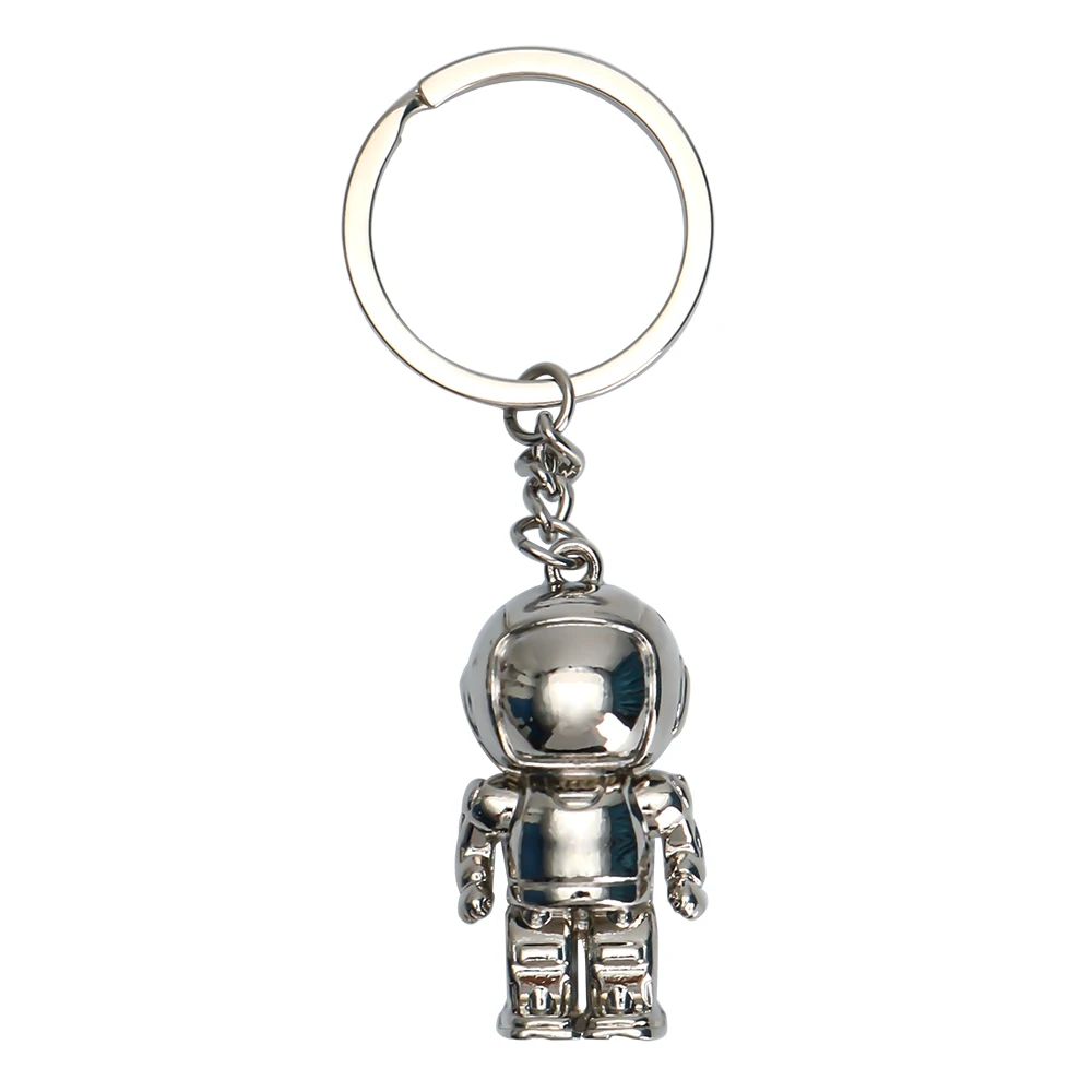 Existing Metal Keychain Creative Robot Zinc Alloy Metal Creative Personality Stereo Robot Astronaut Aerospace Pilot Keychain