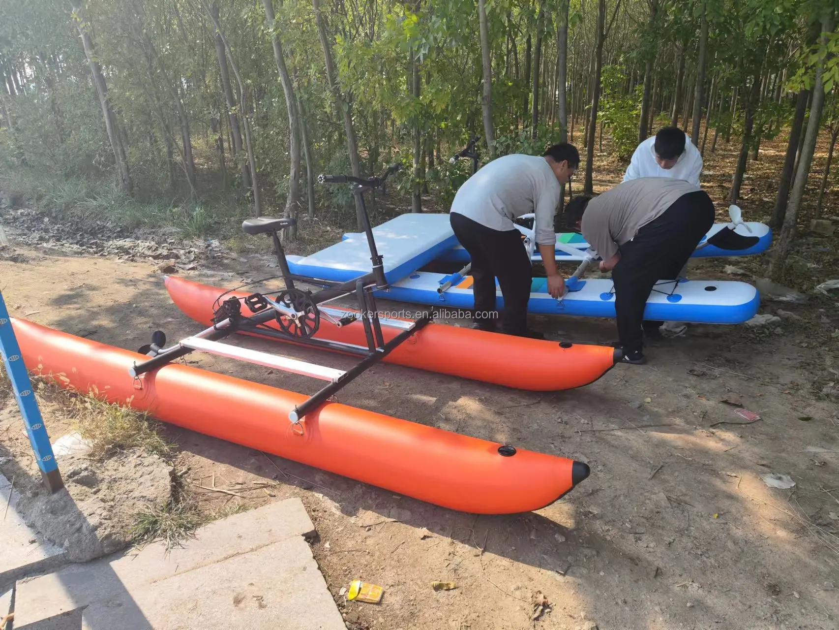 Outdoor Inflatable PVC Water Bike Lake Play Equipment Pedal Sea Bicycle Adult Water Exercise Bike Riding