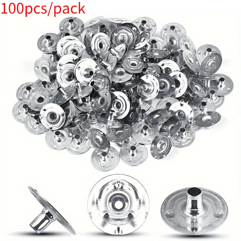 Kaijie 100Pcs Metal Candle Wick Support Piece For Diy Candle Making Supplies, Aromatherapy Candle Holder Accessories