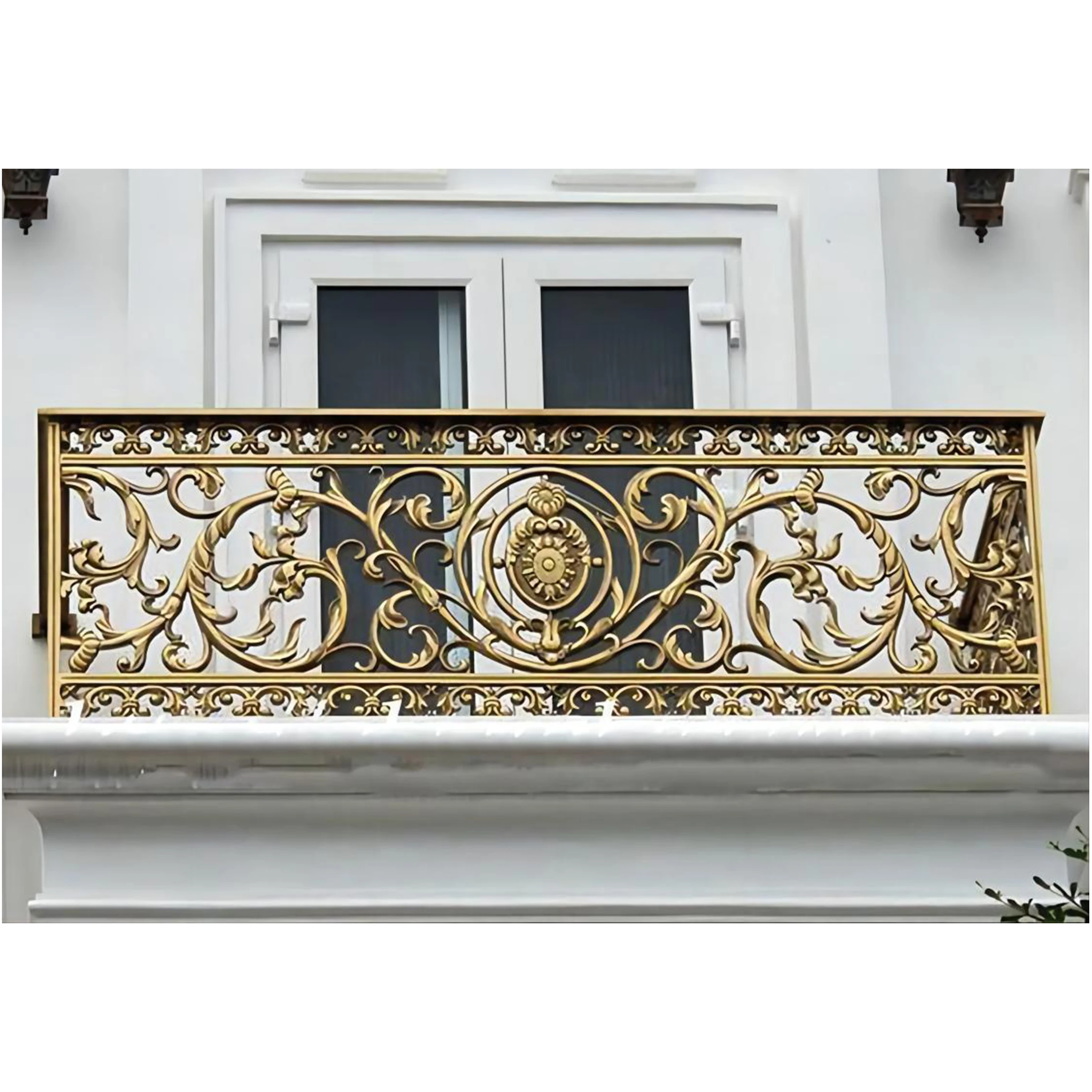 New Luxury Design Professional Customized Outdoor Used Cast Wrought Iron Balcony Stair Railing Wrought Iron Balcony Railing