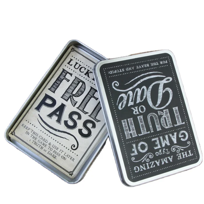 truth or dare adult drinking game custom playing paper game card toy in mini tin box