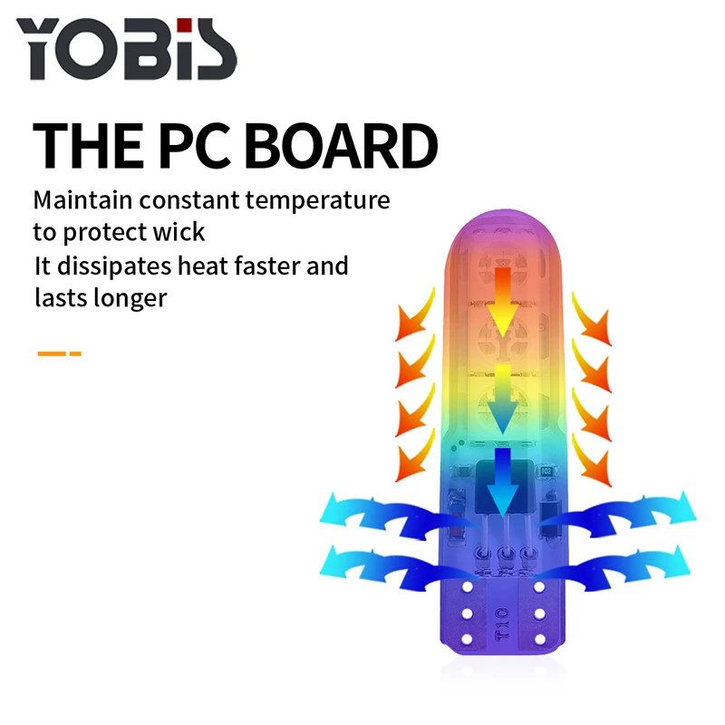  Автомобильная светодиодная лампа Yobis T10 5050 6SMD с дистанционным управлением RGB для салона
