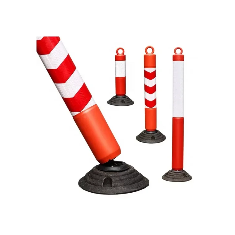 Wholesale Pe Elastic Isolation Pile Anti-Collision Guardrail Traffic Facilities Roadblocks Back Beam Rubber Warning Column
