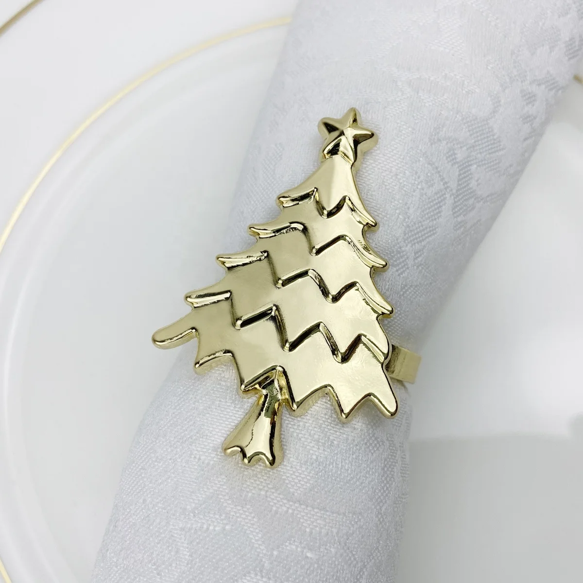 cheap and simple christmas tree napkin ring