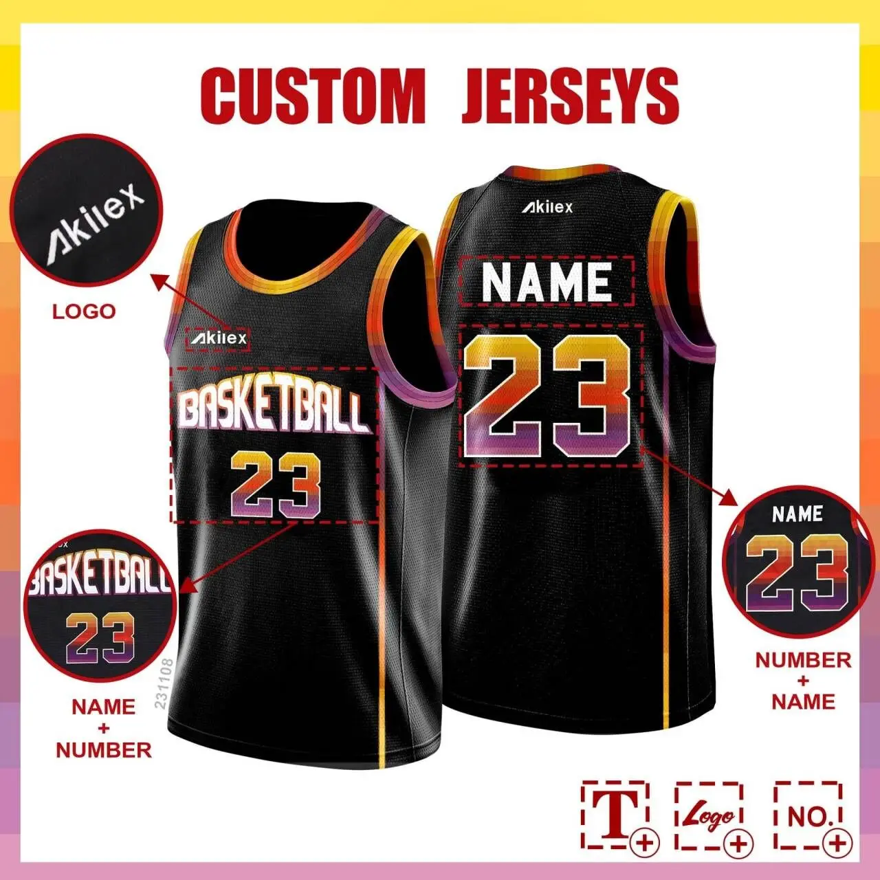 Custom basketball uniform MOQ 10pcs V neck rib collar full sublimation set basketball team uniform