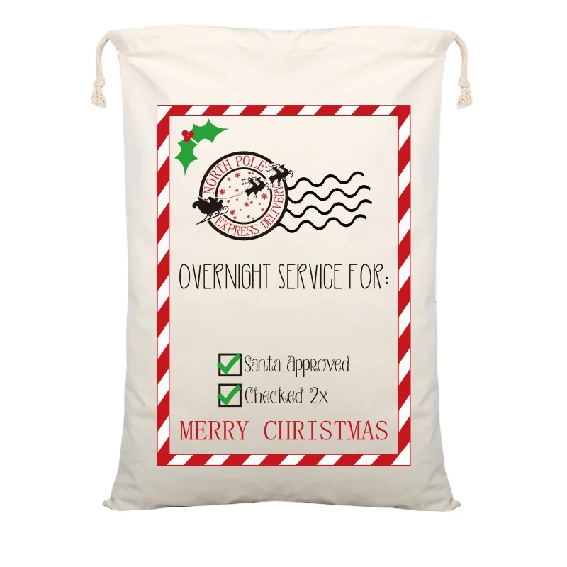 
Wholesale original cheap santa sack personalized christmas cotton bag for gift 