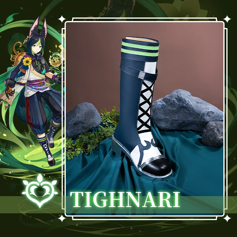 Genshin Impact Sumeru Tighnari Boots Cosplay Shoes customization