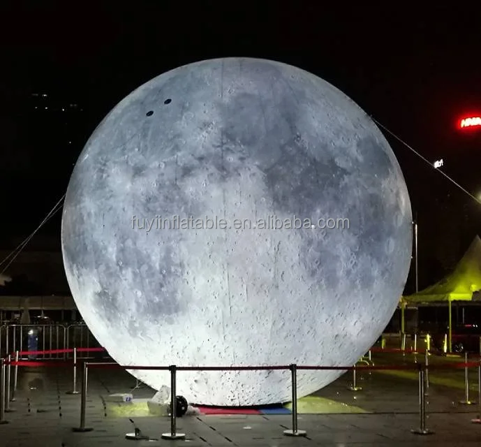 Outdoor Display Large Inflatable LED Light Moon Planet Ball Balloon Giant Inflatable Moon Balloon