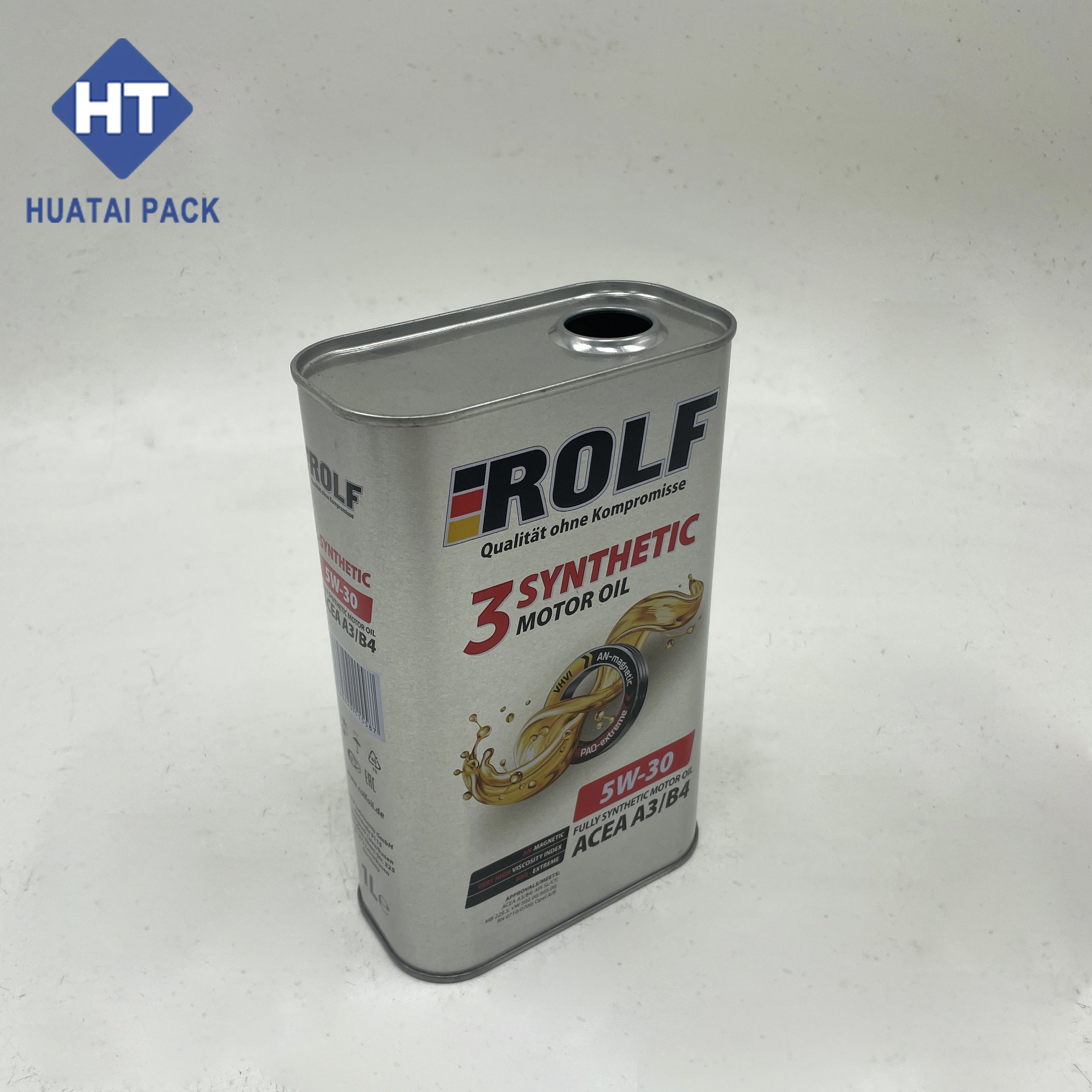 Rectangular 1 LTR Quart Motor Oil Tin Can Empty Engine Oil Tin Can with Lid