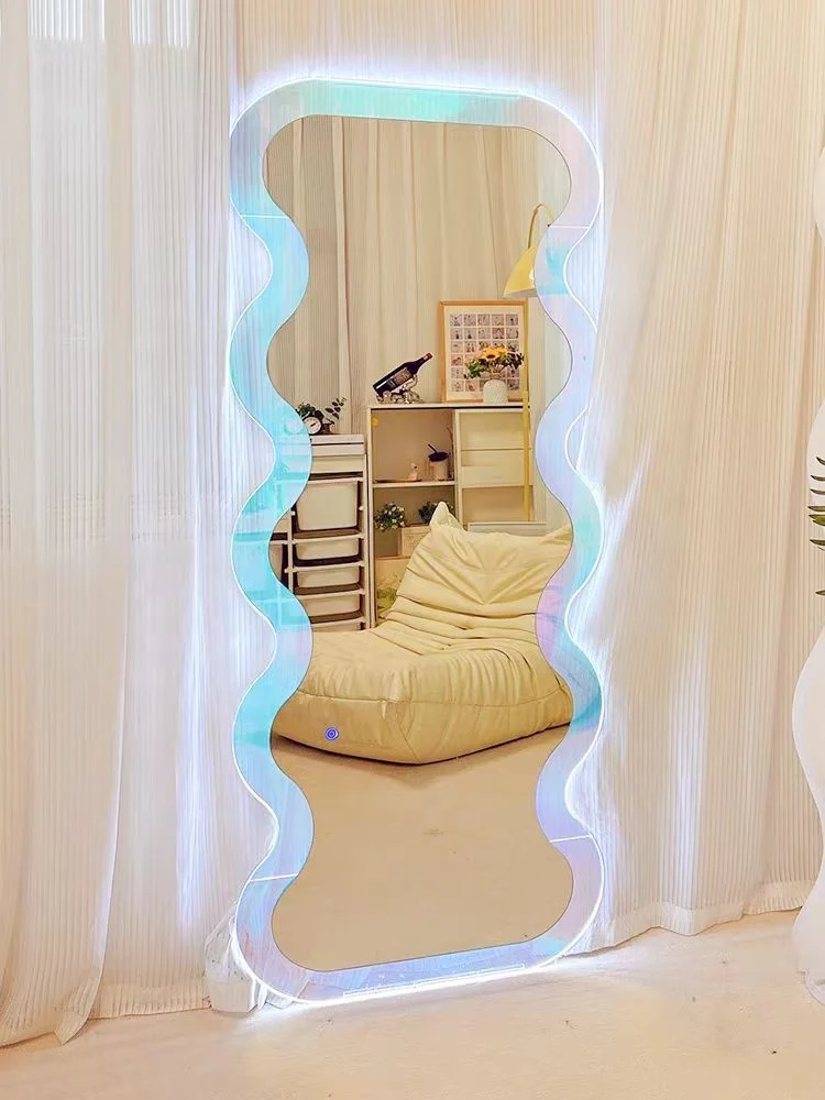 Irregular Wave Shaped LED Luminous Mirror