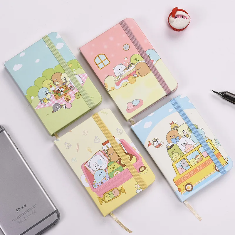 Cute cartoon student girl notebook and A6/A7 mini  hand  accounting notebook