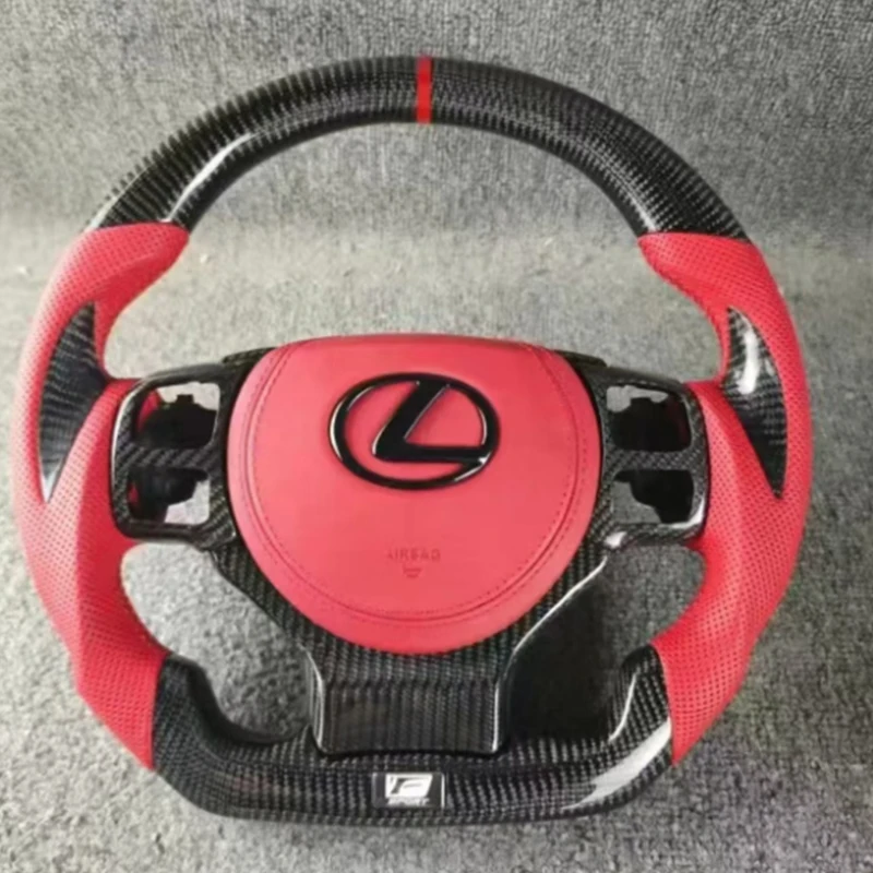 Customization Carbon Fiber Leather Steering Wheel For Lexus IS 250 350 IS250 IS350 Racing Car Steering Wheel