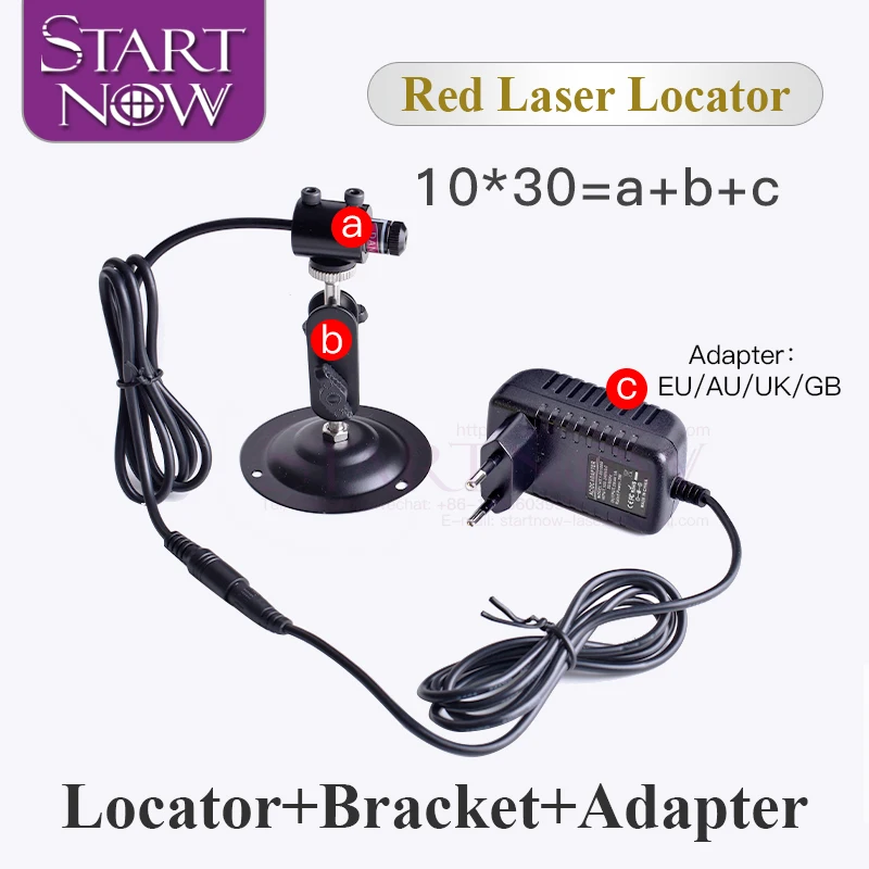 Set 10*30 With Mount Power Supply Dot Laser Module Beam Locator Pointer Red Laser Positioner For Laser Marking Machine Industry