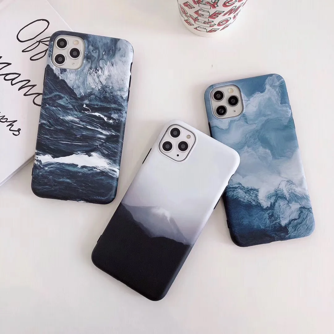 Cool Mountains Scenery Design Soft TPU Phone Case For iPhone 12 Pro 12 Mini 12 Pro Max 11 Pro 11 XS Max XR 8 7 Plus
