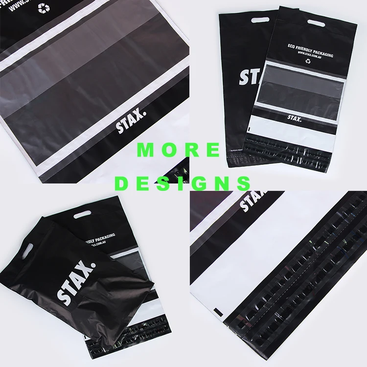 Custom Printed Temper Proof E Commerce Poly Mailer Shipping Envelopes Polymailer Biodegradable Courier Mailing Bag With Pocket