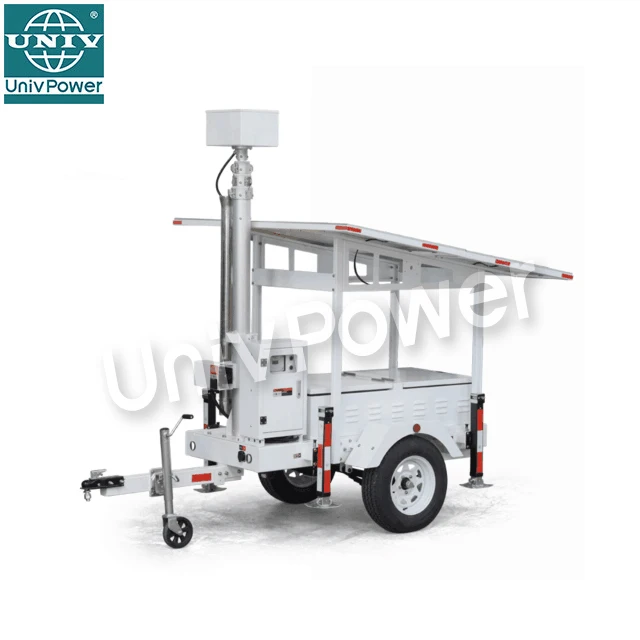 Good price for mobile solar trailer with CCTV cameras