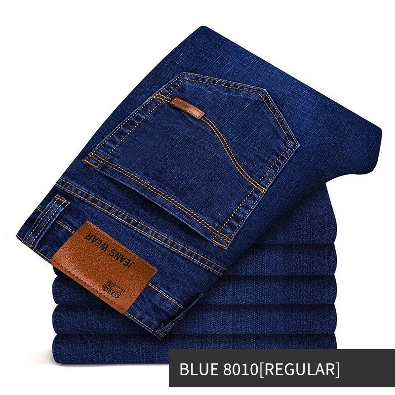 2023 top quality korean clothes regular fit blue straight leg men formal jeans jeane pants for men new fashion