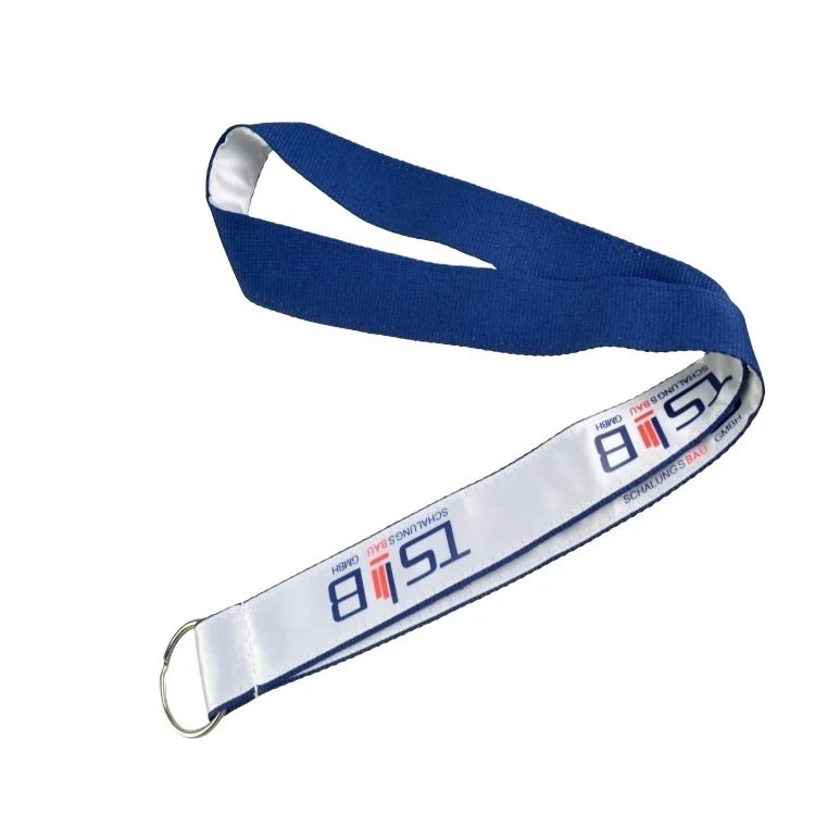 Factory direct sales promotional gift Double Layer polyester designer keychain lanyard ID card lanyard