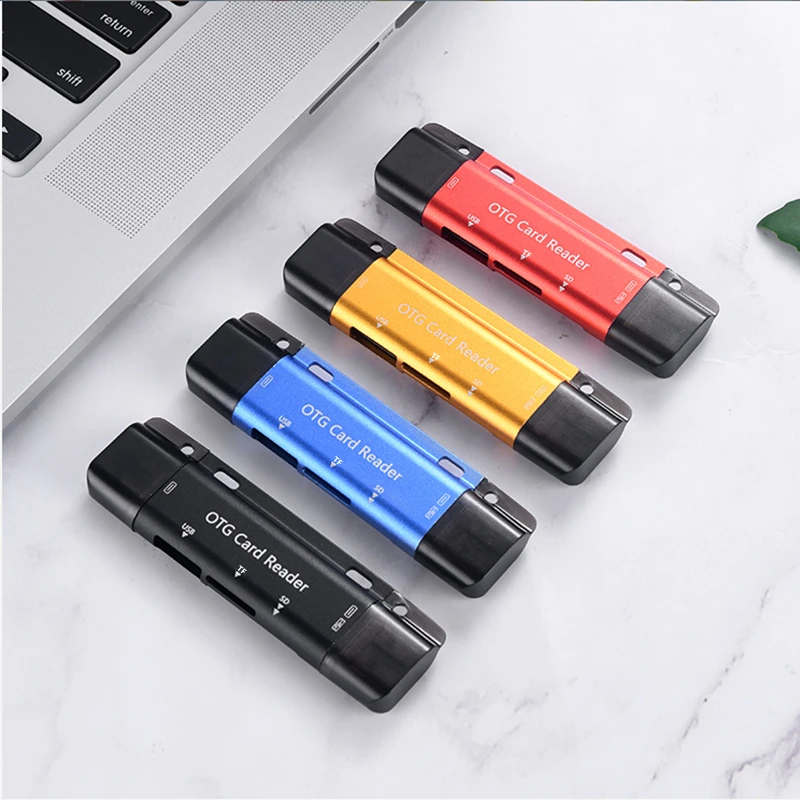 3 в 1 Тип C устройство чтения карт памяти OTG адаптер кабель-Переходник USB SD/TF Micro USB/SD кард-ридер защитный чехол-накладка из ПК и