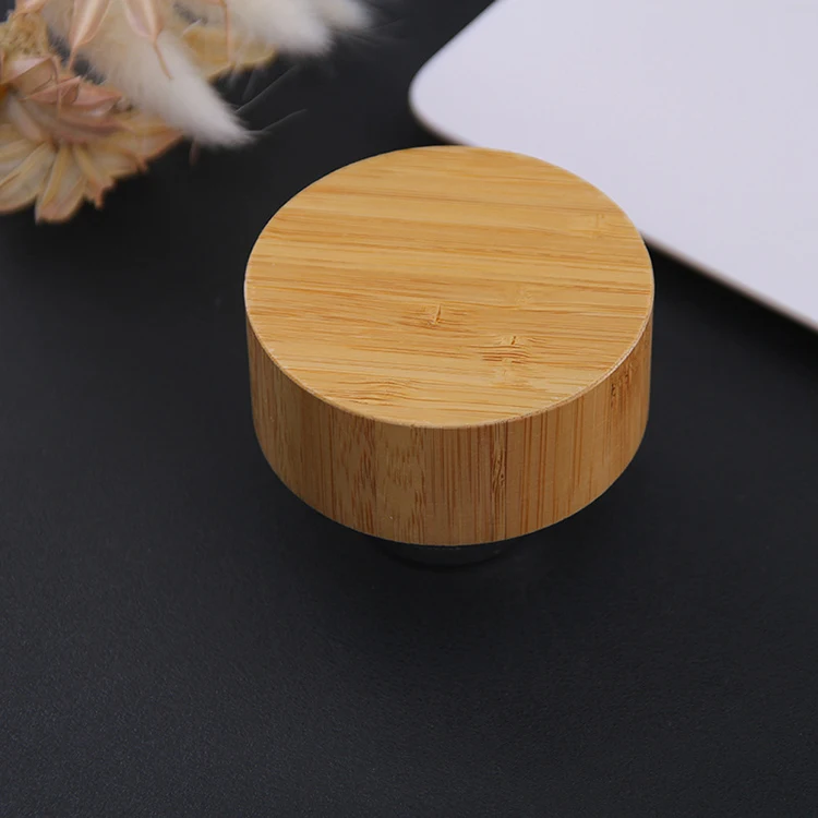Eco Friendly  Width Mouth Glass Table Water Drink Bottle With Bamboo Lid