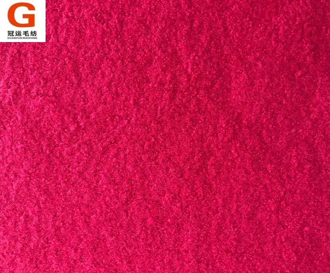 High quality warm touch multi colors boiled knitted wool fabric for cloak