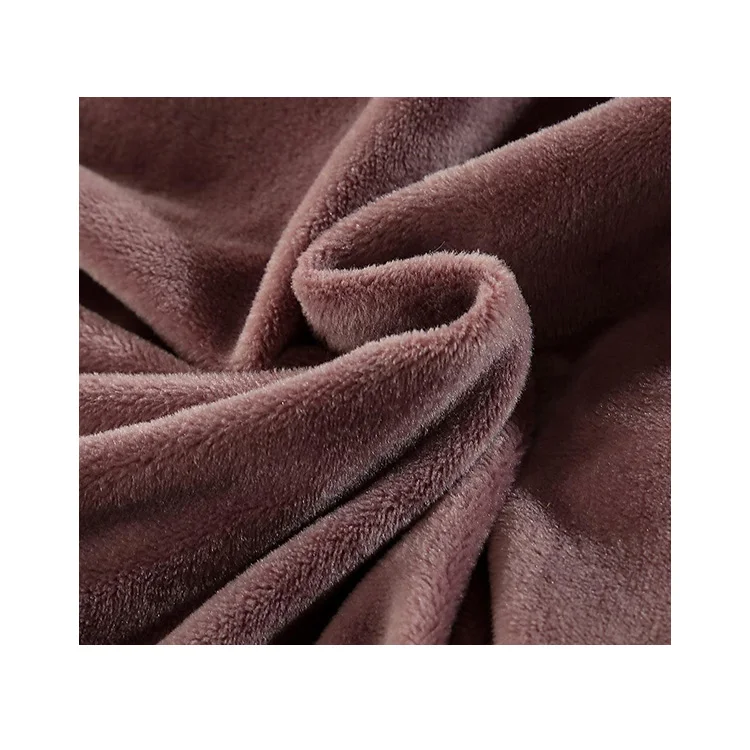 
Wholesale 100% Polyester Customized Embossed Flannel Fabric Soft Warm For Home Textile 