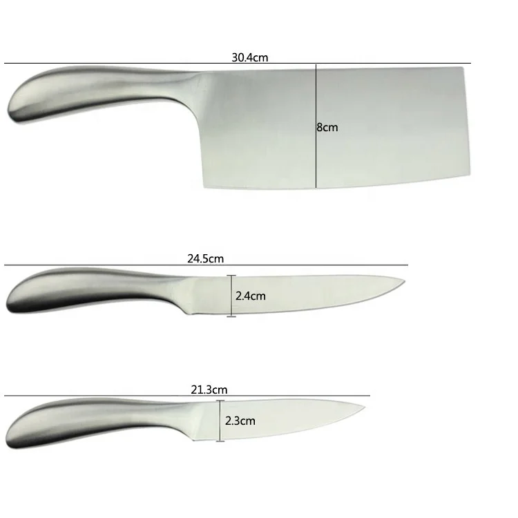 Professional 5pcs Kitchen Knife Set With Hollow Handle Stainless Steel Sharp Chef Cleaver Utility Fruit Meat Knife