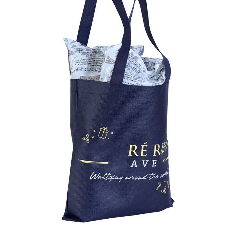 Wholesale Portable Reusable Eco Friendly Tote Bags Custom Logo Home Series Non Woven Shopping Bags Large