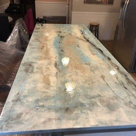 Простая в использовании самовыравнивающаяся стойка из 100% твердых пород и столешница эпоксидной