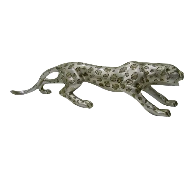Factory Sale Life Size Aggressive Panther Animal Sculptures Art Resin Sculptures For Home Decorations