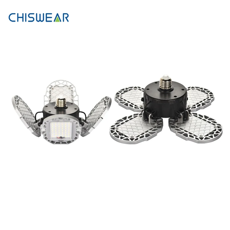 Chiswear 80W 80W E27 LED Garage Light Bulbs Deformable Super Bright Ceiling Fixture Shop Lamp