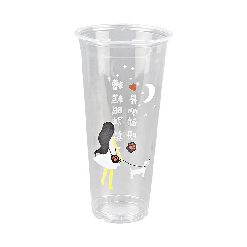 Transparent Disposable Plastic Juice Cup