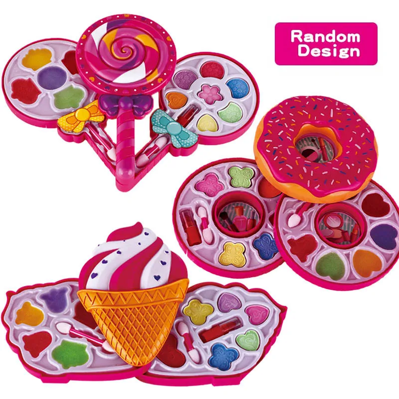 Набор косметики для девочек, макияж, губная помада, румяна, тени для век, компактные Игрушки для девочек, набор для макияжа для детей, игрушечный домик для девочек