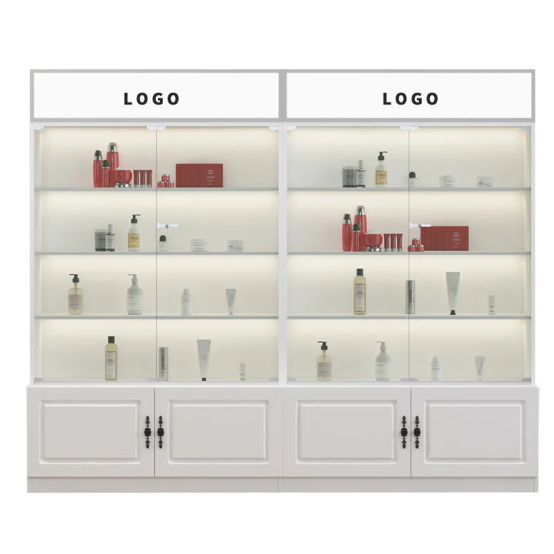 Customized Retail Boutique Cosmetics Store Display Furniture Design Cosmetics Display Cabinet Product Display Rack