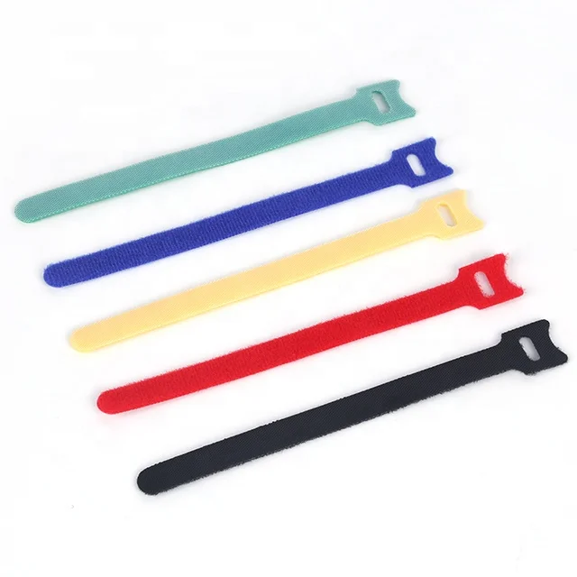 High-quality Adjustable Nylon Hook and Loop Cable Tie Self-gripping Wrap Strap for USB Earphone Cables