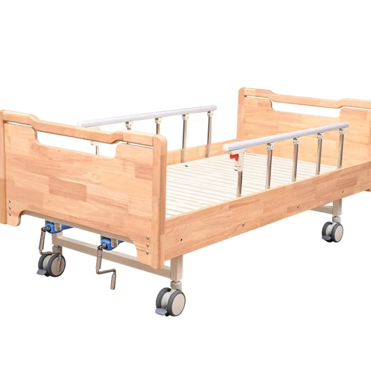 Hot Sale Comfortable Two-function Adjustable Wooden Medical Care Bed 2 crank hospital beds two function patient bed
