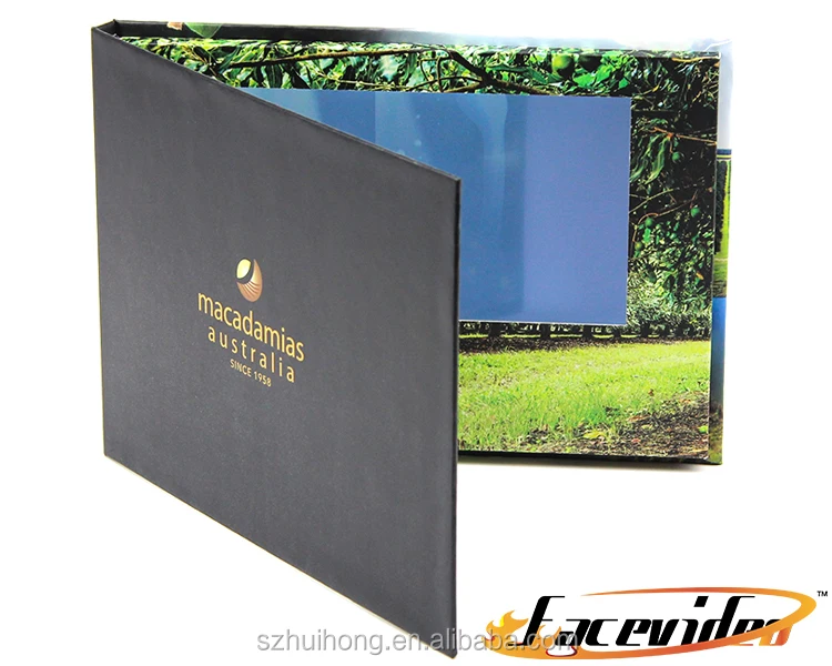 Best selling wholesale lcd video box customize for business gift cards mailer kit greeting card video brochure