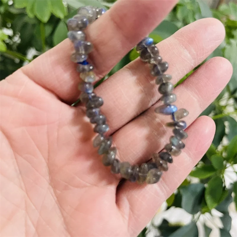 Wholesale High Quality Natural Labradorite grey color labradorite bracelet moonstone beads