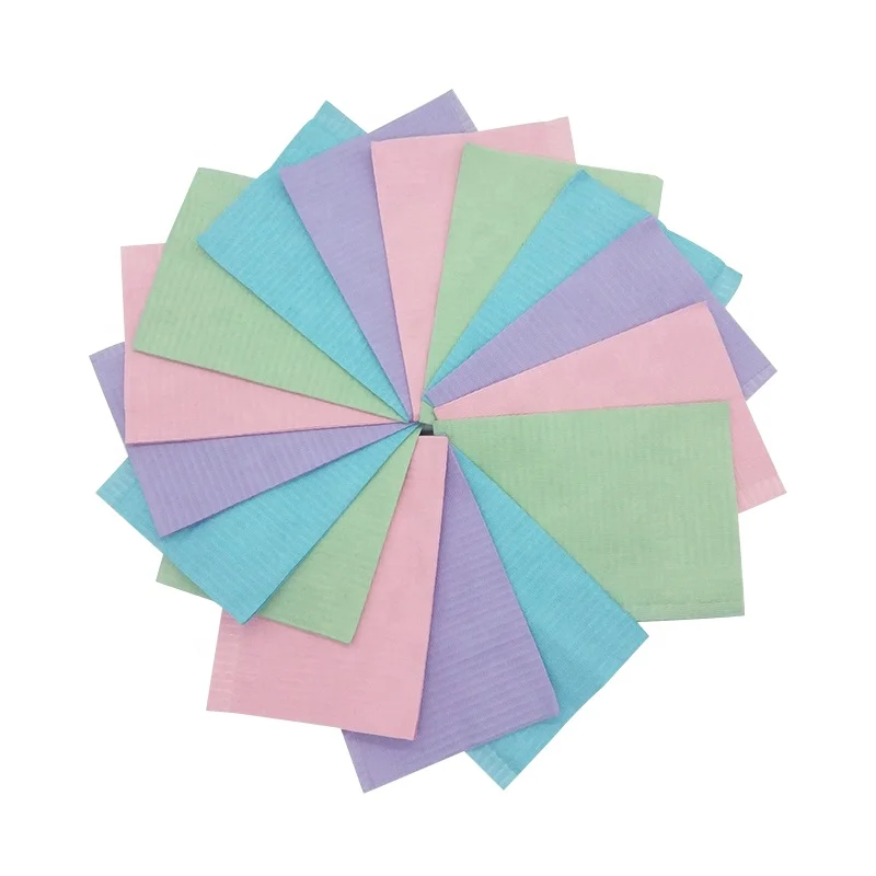 Disposable Dental Bibs Waterproof Patient Bibs Multiple Colors Dental Bib