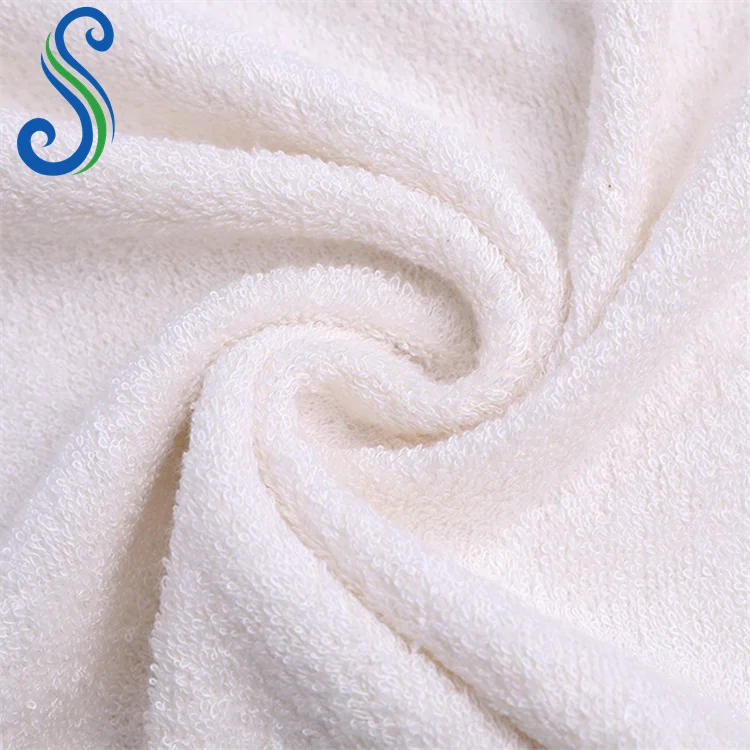 32S Knitted 320g White Stock 70 Bamboo 30 Cotton Blend Terry Towel Fabric for Bathrobe Clothes