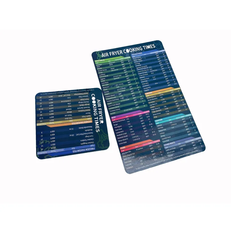 Air Fryer Magnetic Cheat Sheet Set Airfryer Accessories Cooking Times Chart Air fryer Time Sheet Quick Reference Guide for Cook